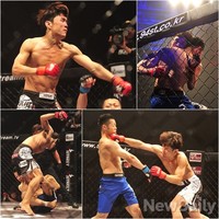 [포토]로드 FC 윤형빈, 남자의 주먹 '개그맨이라 얕보다간 큰 코 다친다!'