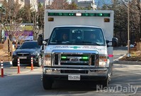 [포토]한화 김승연회장, 구급차로 법원에 출두