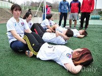 [포토]여자 럭비 7인제 국가대표 상비군 선발전, 긴장되는 테스트의 순간
