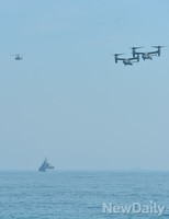 [포토]한미연합훈련, 동해상공에 나타난 미해병의 오스프리