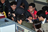 [포토] 전남 경찰청에서 조사받는 홍가혜