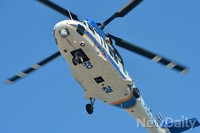 [세월호]팽목항 인근 지역 날으는 경찰헬기