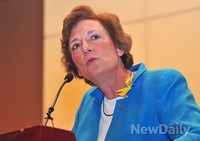 [포토]인사말 전하는 수잔 솔티 북한자유연합 대표