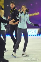 [포토]김연아 아이스쇼 김연아, '웃음꽃 핀 얼굴' 즐거운 연습시간