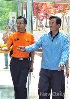 [포토]안전체험관 방문한 정몽준 후보