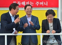 [포토]경선 후 첫 만남 '정몽준-김황식-이혜훈'