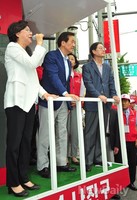 [포토]정몽준 후보 유세 지원하는 이혜훈 전 최고위원