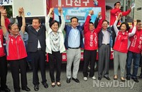 [포토]유세 나선 정몽준 후보