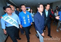 [포토]택시업계 만나러 나온 박원순 후보