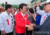 [포토]경기 양주 유세나선 남경필 후보