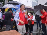 [포토]미아사거리 방문한 정몽준 후보