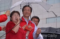 [포토]정몽준 후보, 시민과 함께하는 유세