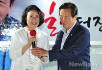 [포토]지지호소 하는 정몽준 서울시장 후보 내외