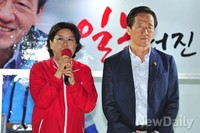 [포토]정몽준 후보 지지 호소하는 이혜훈