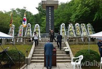 [포토]건국운동 순국열사 추모식, 순국선열 기념비에서 열려