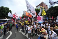 [포토]을지로 입구 사거리 점거한 시위대