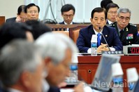 [포토]국방위 참석한 한민구 국방부장관