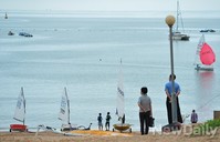 [포토]요트훈련이 한창인 왕산해수욕장