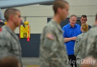 오산공군기지 방문한 '로버트 워크' 美국방부 부장관