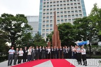 [포토] 서울시, 일제 한글말살로 희생된 '33인 기념탑' 건립