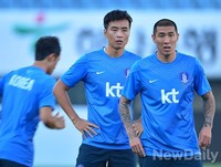 [포토] 차두리-이동국, 베네수엘라 전 앞두고 구슬땀