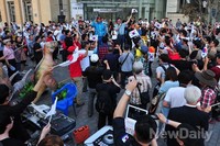 [포토] 치맥시위 참가한 일간베스트 회원들