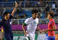 [포토] 한국-사우디, 옐로우카드 받는 이종호