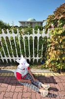 [포토] '돼지탈 쓰고 김현 의원 규탄' 하는 애국단체회원