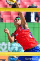 [인천AG] 비치발리볼, 공격하는 한국남자 대표팀