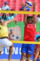 [인천AG] 비치발리볼, 매서운 홍콩팀의 공격력