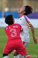 [인천AG] 북한vs홍콩 치열한 공중볼 경합