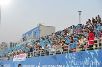 [인천AG] 북한을 응원하기 위해 모인 관중들