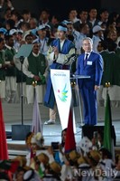 [인천AG] 인천 아시안게임 개막 알리는 김영수 조직위원장