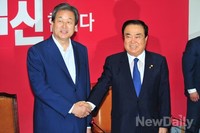 [포토] 인사 나누는 김무성-문희상