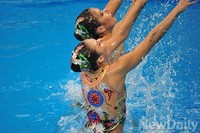 [인천AG] 女싱크로 듀엣 결승, 구슬-김가영 환상적인 호흡