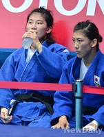 [인천AG] 승리 후 물마시는 김잔디 선수