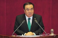 [포토] 교섭단체 대표연설 하는 새정치 문희상 비대위장