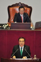 [포토] 교섭단체 대표연설 하는 문희상 비대위장