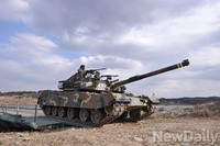 [포토] 50톤 'K1전차' 강 건너는 방법