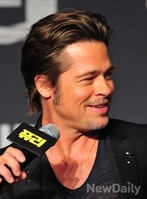 [포토] 브래드 피트, 영화 퓨리로 3번째 한국방문