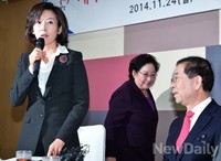 [포토] 서울시청에서 만난 박원순시장-나경원의원