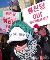 [포토] 통진당 해산촉구하는 헌재 앞 시위