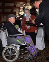 [포토] 스포츠영웅 헌액패 수상하는 서윤복원로