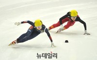 [포토] 전력질주하는 쇼트트랙 국가대표 최민정 선수