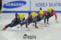 [포토] 질주하는 쇼트트랙 대표팀