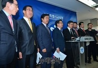 [포토] 학교급식 기자회견에 모인 서울시의회 교육위의원