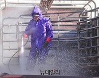 [포토] 전국 축산관련 차량 일제소독 실시