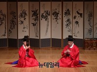 [포토] 국립국악원, 신년기자회견 공연시연하는 정악단