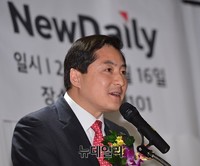[포토] 뉴데일리 영남본부 개소식, 축사하는 박대출 대변인
