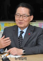 [포토] 서울시장 면담 온 박지원 당대표 후보
